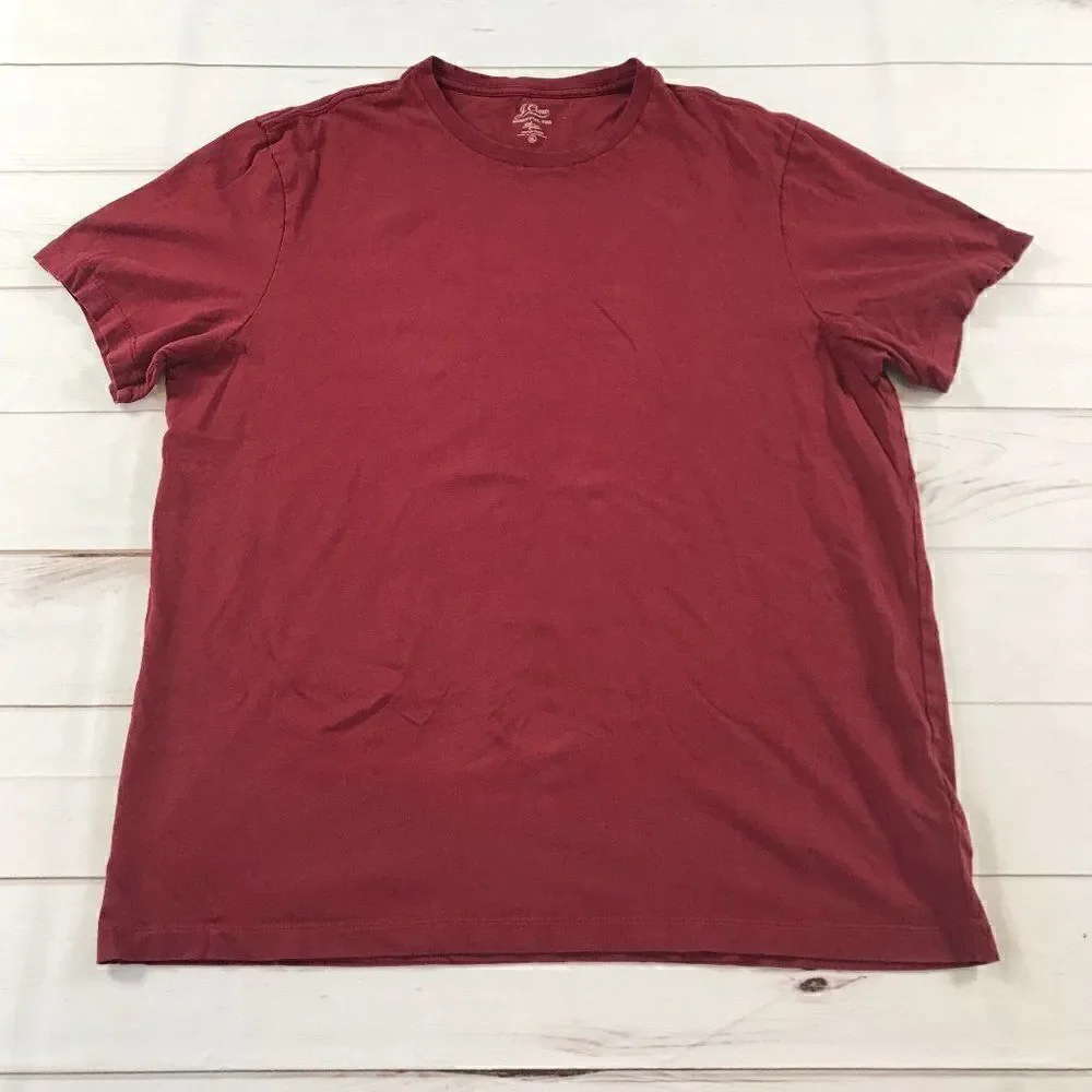 J.Crew Men Red Broken-in Short Sleeve Tee XL